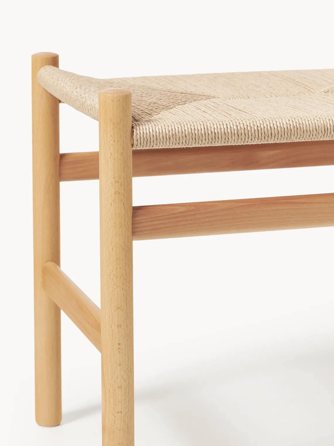 Pufs Y Otomanos|Pufs Y Otomanos>Carl Hansen & Søn Taburete con asiento tejido a mano CH53 Madera de haya barnizada, beige claro