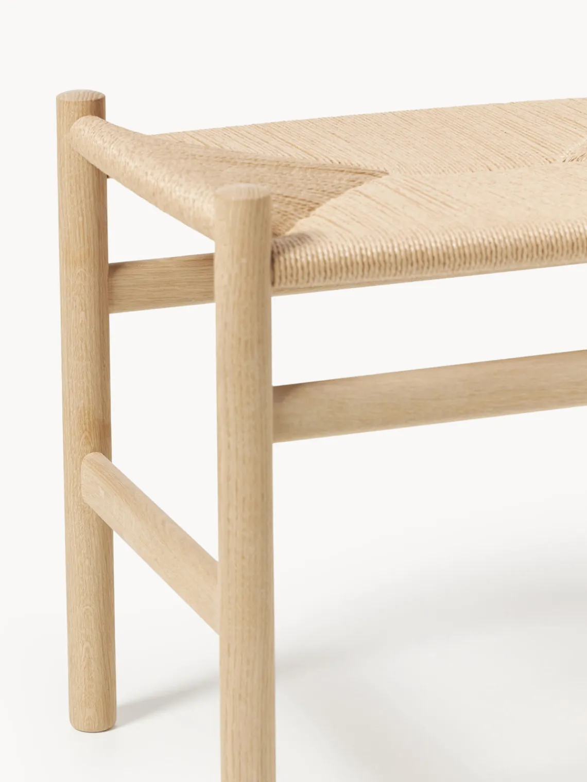 Taburete con asiento tejido a mano CH53 Pufs Y Otomanos|Pufs Y Otomanos