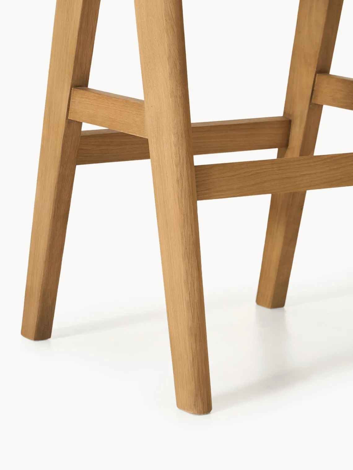 Taburetes Altos|Sillas>Westwing Collection Taburete de bar con acolchado Sissi Tejido blanco crema, madera de roble clara