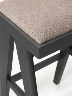 Taburetes Altos|Sillas></noscript>Westwing Collection Taburete de bar con acolchado Sissi Tejido greige, negro