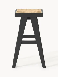 Taburetes Altos|Sillas></noscript>Westwing Collection Taburete de bar con tejido vienés Sissi Negro, beige claro