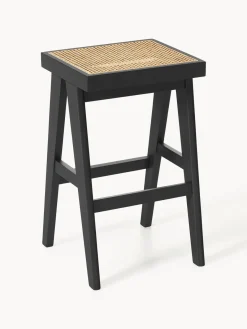 Taburetes Altos|Sillas></noscript>Westwing Collection Taburete de bar con tejido vienés Sissi Negro, beige claro