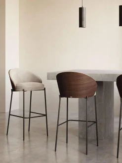 Taburetes Altos|Sillas> Taburete de bar de chenilla Eamy