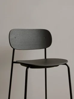 Taburetes Altos|Sillas>Audo Copenhagen Taburete de bar de metal y madera Co Negro