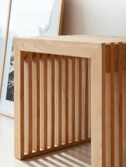 Pufs Y Otomanos|Pufs Y Otomanos></noscript>Cinas Taburete de madera de bambú Rib