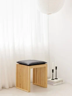 Pufs Y Otomanos|Pufs Y Otomanos></noscript>Cinas Taburete de madera de bambú Rib