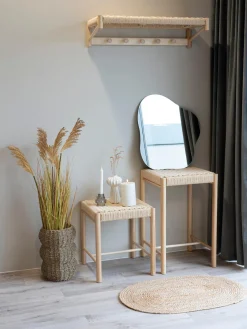 Clearance Taburete de madera de chopo Abano Pufs Y Otomanos|Pufs Y Otomanos