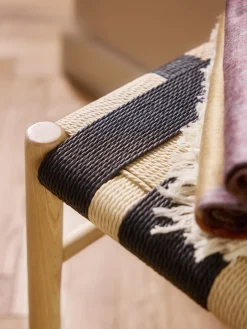 Outlet Taburete de madera de fresno Mani Pufs Y Otomanos|Pufs Y Otomanos