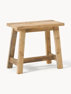 Taburete de madera de teca Lawas Pufs Y Otomanos|Pufs Y Otomanos