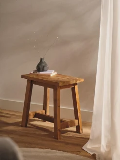 Taburete de madera de teca Lawas Pufs Y Otomanos|Pufs Y Otomanos