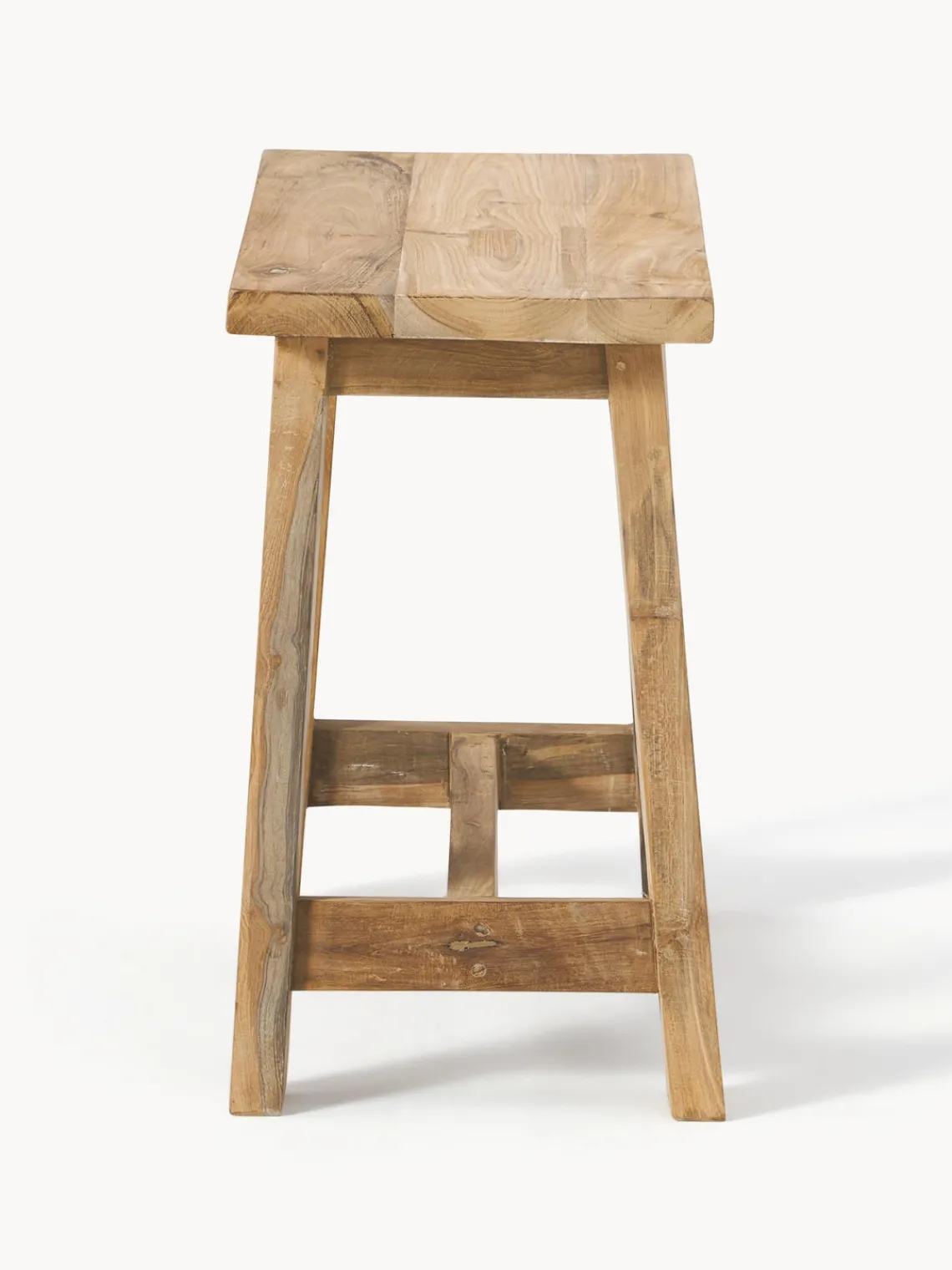 Taburete de madera de teca Lawas Pufs Y Otomanos|Pufs Y Otomanos