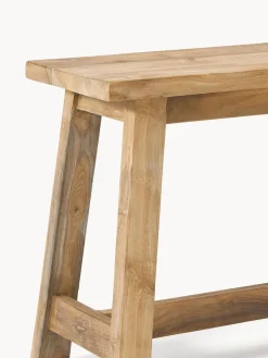 Taburete de madera de teca Lawas Pufs Y Otomanos|Pufs Y Otomanos