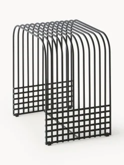 Pufs Y Otomanos|Mesas Auxiliares>POLSPOTTEN Taburete de metal artesanal Drop Negro mate