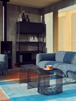 Pufs Y Otomanos|Mesas Auxiliares>POLSPOTTEN Taburete de metal artesanal Drop Negro mate