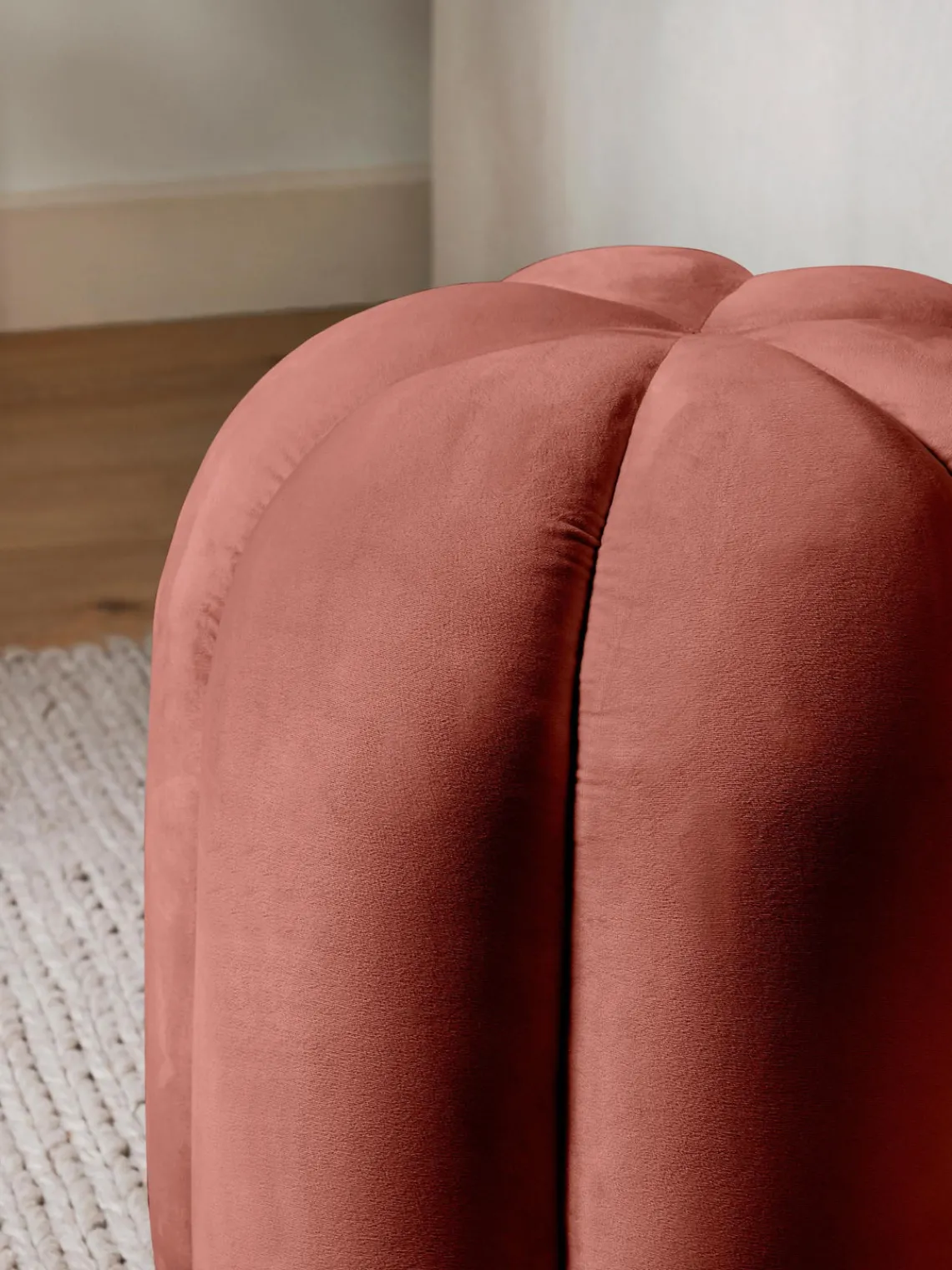 Pufs Y Otomanos|Pufs Y Otomanos>Westwing Collection Taburete de terciopelo Cali Terciopelo terracota