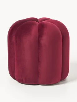 Pufs Y Otomanos|Pufs Y Otomanos>Westwing Collection Taburete de terciopelo Cali Terciopelo rojo vino