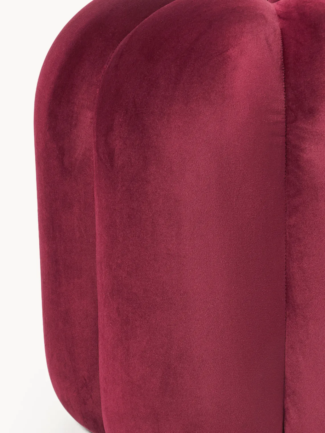 Pufs Y Otomanos|Pufs Y Otomanos>Westwing Collection Taburete de terciopelo Cali Terciopelo rojo vino