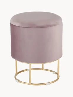 Pufs Y Otomanos|Pufs Y Otomanos>Bizzotto Taburete de terciopelo con espacio de almacenamiento Polina Terciopelo rosa claro
