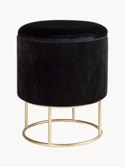 Sale Taburete de terciopelo con espacio de almacenamiento Polina Pufs Y Otomanos|Pufs Y Otomanos