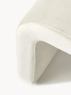 Pufs Y Otomanos|Pufs Y Otomanos></noscript>Westwing Collection Taburete de terciopelo Penelope Terciopelo blanco crema