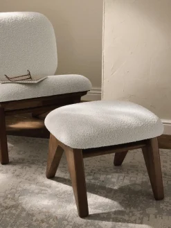 Sillones Pequeños|Sillones>Westwing Collection Taburete en tejido bouclé Shenay