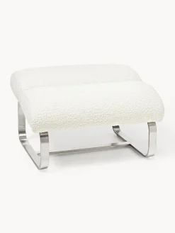 Taburete en tejido bouclé Pavlos Sillones Pequeños|Sillones