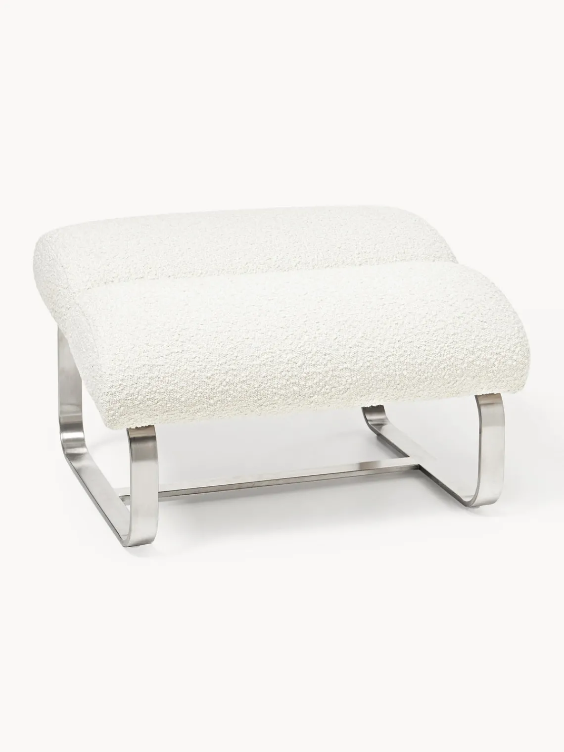 Taburete en tejido bouclé Pavlos Sillones Pequeños|Sillones