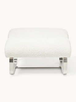 Taburete en tejido bouclé Pavlos Sillones Pequeños|Sillones