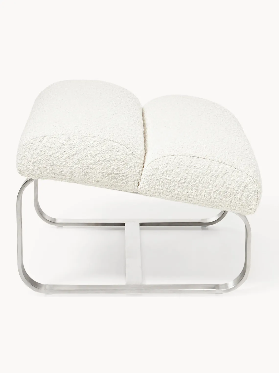 Taburete en tejido bouclé Pavlos Sillones Pequeños|Sillones