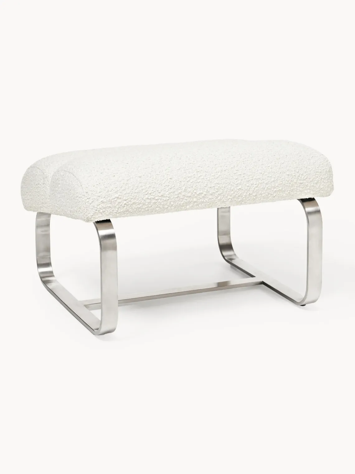 Taburete en tejido bouclé Pavlos Sillones Pequeños|Sillones