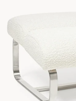 Taburete en tejido bouclé Pavlos Sillones Pequeños|Sillones