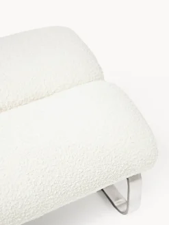 Taburete en tejido bouclé Pavlos Sillones Pequeños|Sillones