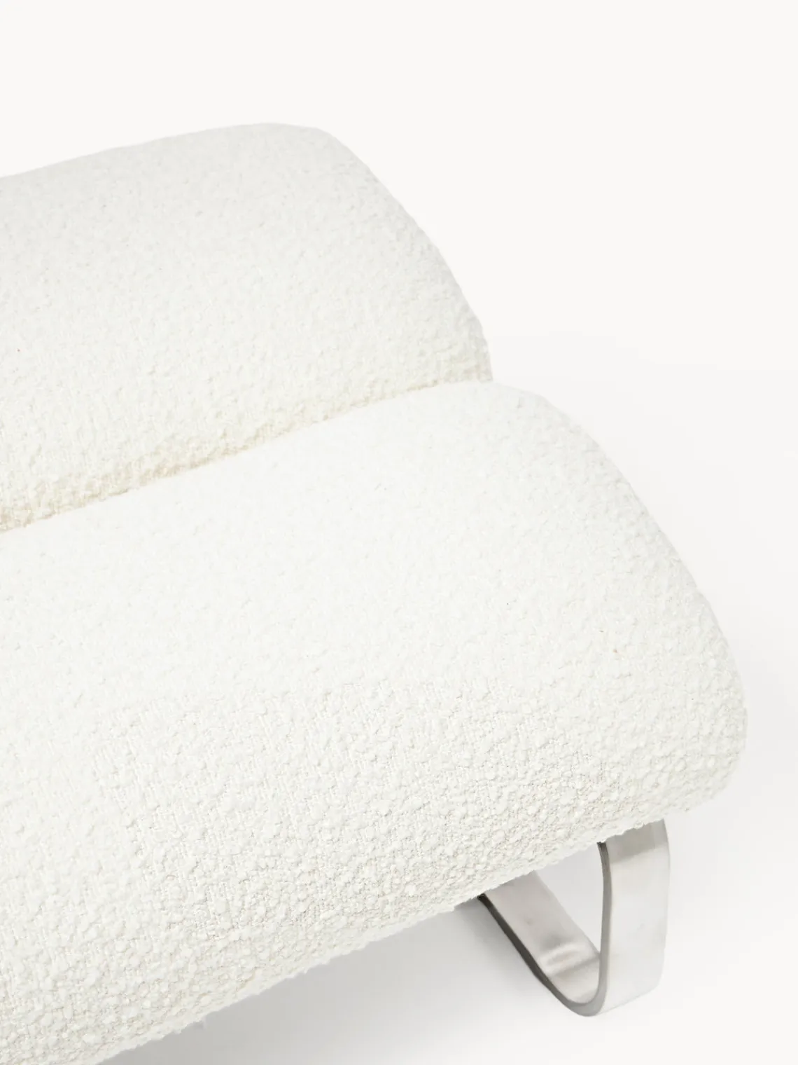 Taburete en tejido bouclé Pavlos Sillones Pequeños|Sillones