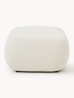 Outlet Taburete en tejido bouclé Sofia Reposapiés|Sofás