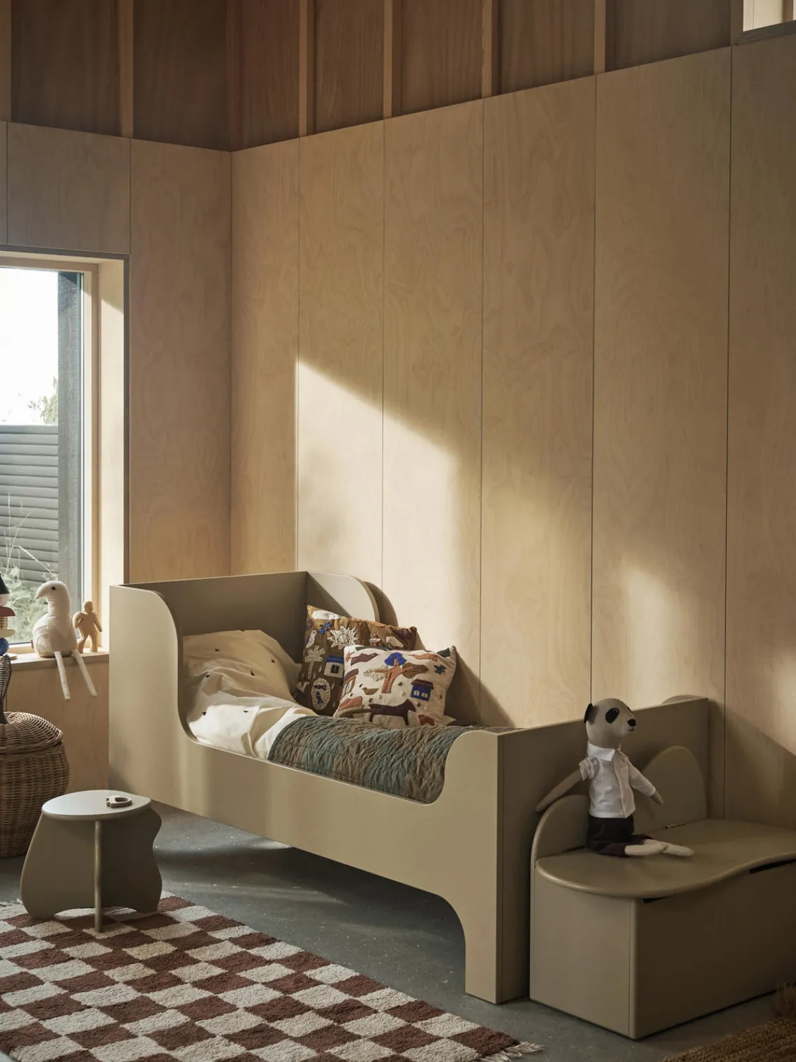 Mesas Y Sillas Infantiles|Decoración Infantil>Ferm Living Kids Taburete infantil de madera Slope