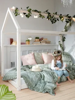 Mesas Y Sillas Infantiles|Decoración Infantil>Flexa Taburete infantil de madera Dots Blanco crema, madera