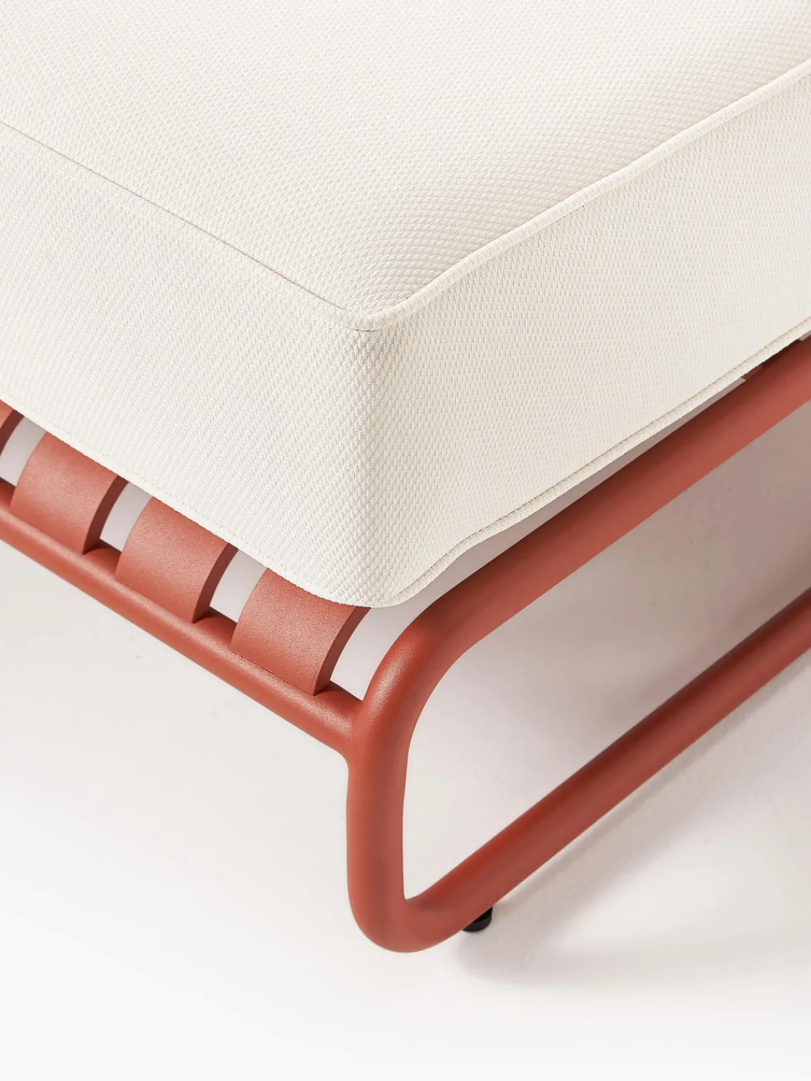 Sofás De Exterior|Sofás De Exterior>Westwing Collection Taburete para exterior Caio Blanco Off White, terracota