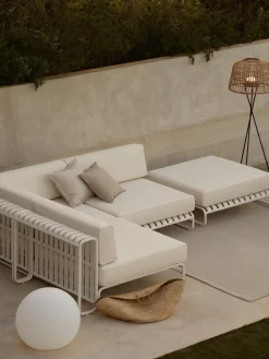 Sofás De Exterior|Sofás De Exterior>Westwing Collection Taburete para exterior Caio Blanco Off White, blanco