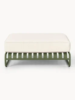 Sofás De Exterior|Sofás De Exterior>Westwing Collection Taburete para exterior Caio Blanco Off White, verde oliva