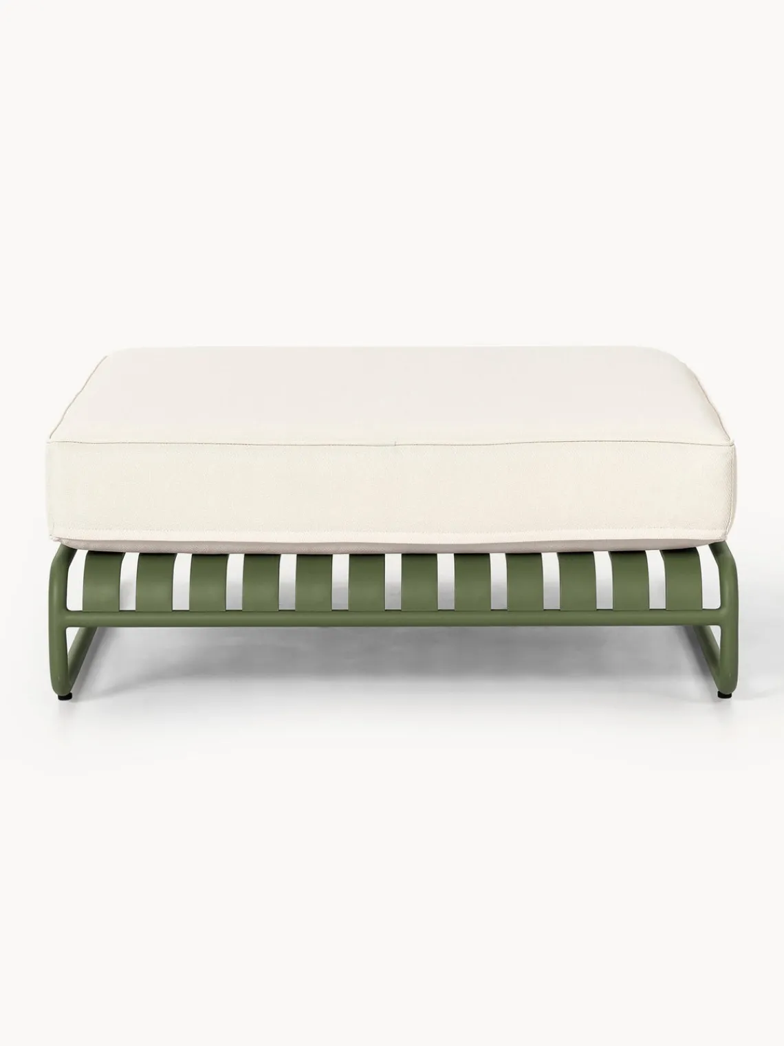 Sofás De Exterior|Sofás De Exterior>Westwing Collection Taburete para exterior Caio Blanco Off White, verde oliva