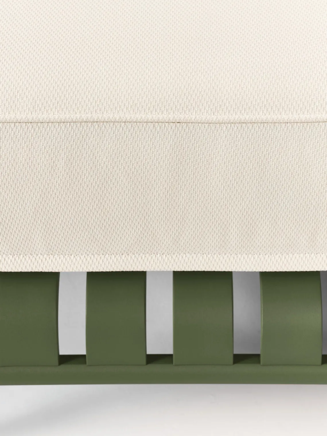 Sofás De Exterior|Sofás De Exterior>Westwing Collection Taburete para exterior Caio Blanco Off White, verde oliva