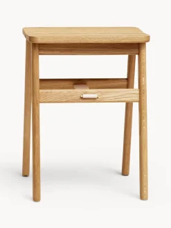 Taburete plegable de madera de roble Angle Pufs Y Otomanos|Pufs Y Otomanos