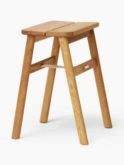 Taburete plegable de madera de roble Angle Pufs Y Otomanos|Pufs Y Otomanos