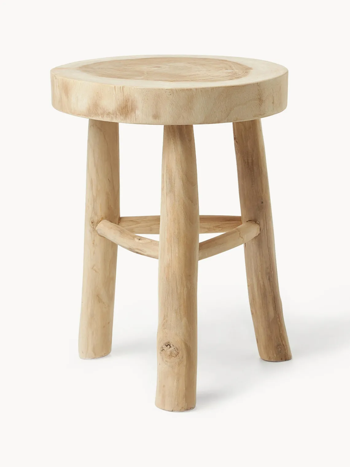 Clearance Taburete redondo de madera de mungur Beachside Pufs Y Otomanos|Pufs Y Otomanos