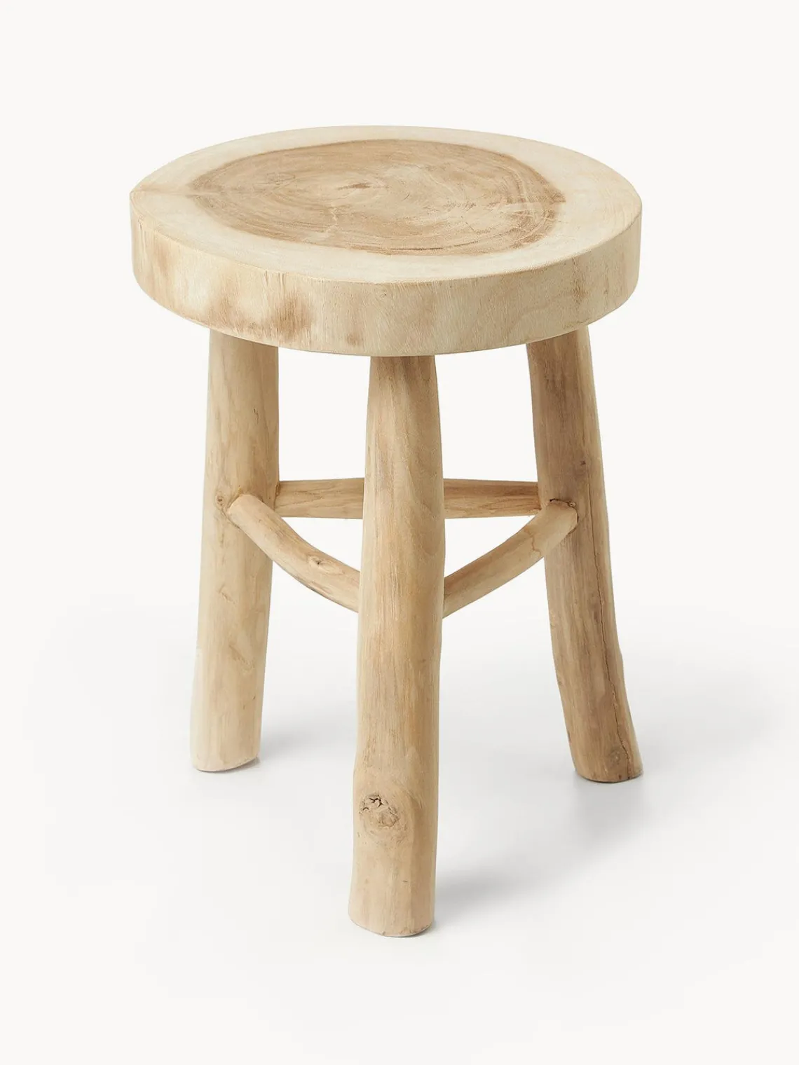 Clearance Taburete redondo de madera de mungur Beachside Pufs Y Otomanos|Pufs Y Otomanos