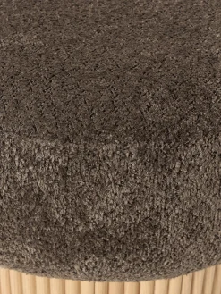 Pufs Y Otomanos|Pufs Y Otomanos></noscript>Westwing Collection Taburete tapizado en borreguillo bouclé con espacio de almacenamiento Nala Tejido borreguillo bouclé taupe, madera de fresno clara