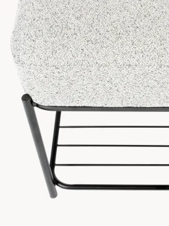 Best Taburete tapizado en tejido bouclé con estante Milou Pufs Y Otomanos|Pufs Y Otomanos