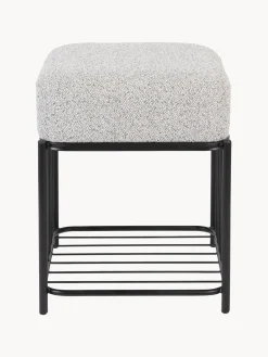 Clearance Taburete tapizado en tejido bouclé Milou Pufs Y Otomanos|Pufs Y Otomanos