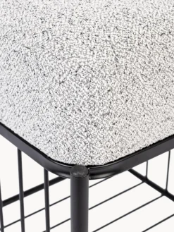 Clearance Taburete tapizado en tejido bouclé Milou Pufs Y Otomanos|Pufs Y Otomanos