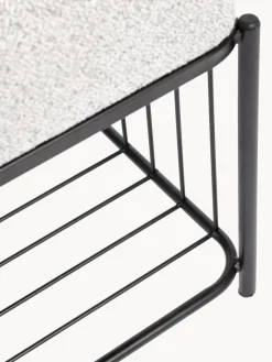 Clearance Taburete tapizado en tejido bouclé Milou Pufs Y Otomanos|Pufs Y Otomanos